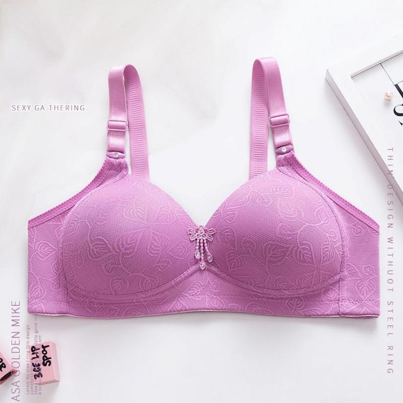 Thin Anti-sagging Anti-sagging Breast Gathering Type Bra Non-magnetic and Non-wireless Underwear Simple Women's Bra Light and Thin