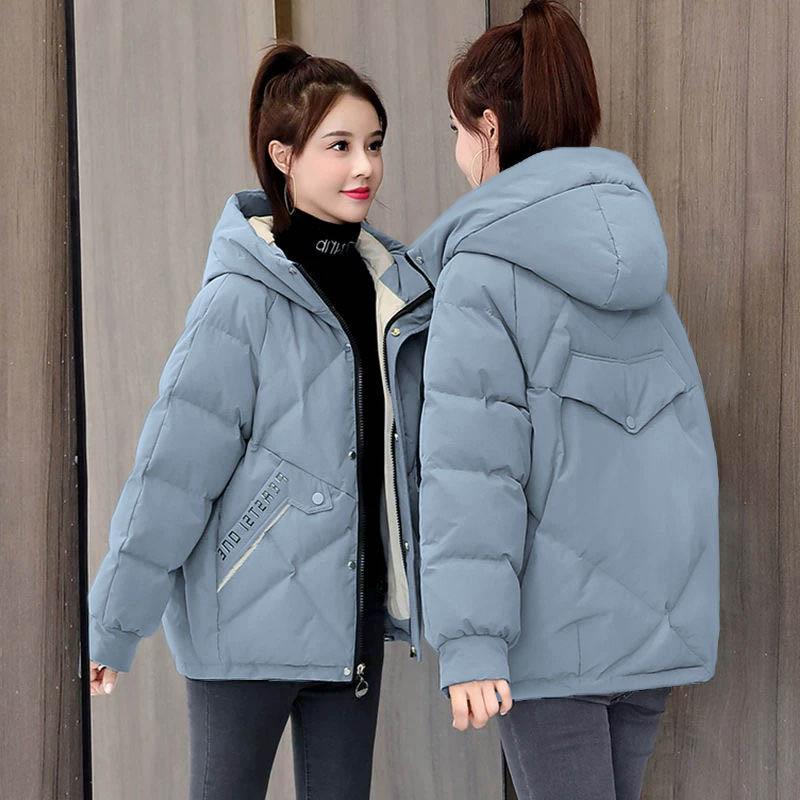 Cotton-padded Jacket Women's Winter Loose Hooded Regular Print Cotton-padded Jacket Women's Jacket
