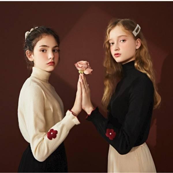 Turtleneck Sweet Jacquard Sweater Women's Autumn and Winter Base Long-sleeved Sweater