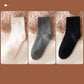 Three Pairs of Mink Fleece Socks Autumn and Winter Plus Fleece Thick Warm Floor Socks Women's Coral Fleece Home Sleep Socks