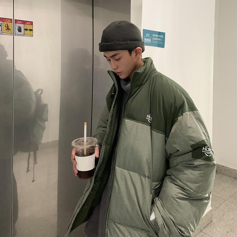 Men's Winter Stand-collar Padded Jacket Korean Version of The Student Trend Winter Loose Thick Ins Hong Kong Style Padded Jacket