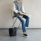 Autumn Winter Women Vest Solid Soft Polyester Knitted Vest All-match Short Plus Size Round Neck Loose Sleeveless Sweater Female Pullover Outwear