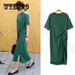 Dress Large Size Loose Slim Casual Dresses  Long T -Shirt Summer Cotton Short Sleeve