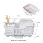 Large Drain Rack Kitchen Dishes Chopsticks Drain Rack Sink Drain Basket Home Organizer Hollow Basket Square Drain Pan Bowl Holder Tray Storage Basket