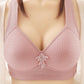 Japanese and Korean Characteristics Large Size Thin Section Comfortable Breast Adjustment Underwear Breathable No Steel Ring Comfortable Ladies Bra