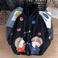 Autumn and Winter Cartoon Loose Hooded Sweater Men's Couple Print Pullover Jacket Student