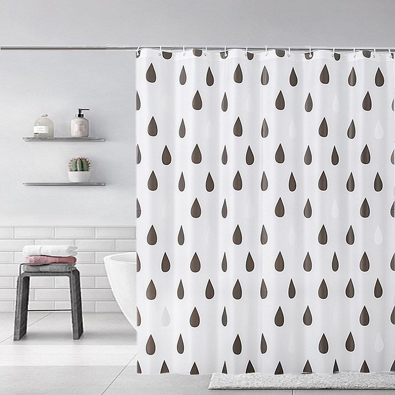 Bathroom Thickened Shower Curtain Cloth Waterproof and Mildew Proof Shower Curtain Bathroom Partition Curtain Curtain