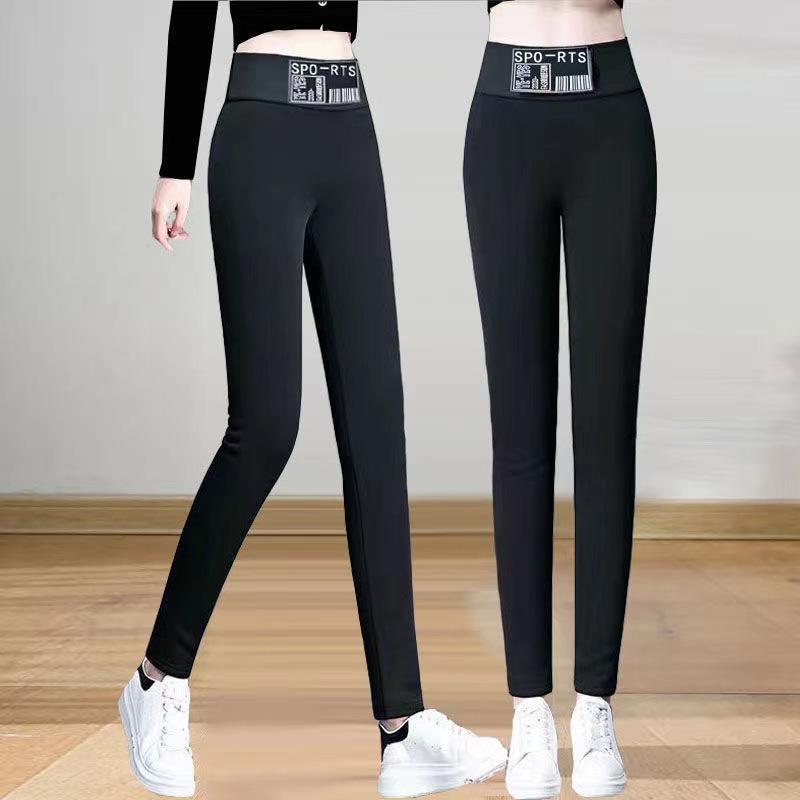 Winter New Style Plus Velvet Thickened Warmth Slim Lamb Velvet Leggings for Women's Outer Wear One All-match Trend