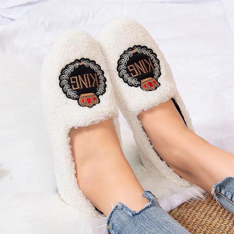Women Doudou Shoes Autumn and Winter Plus Fluffy Shoes Women's Flat Outer Wear Cotton Shoes