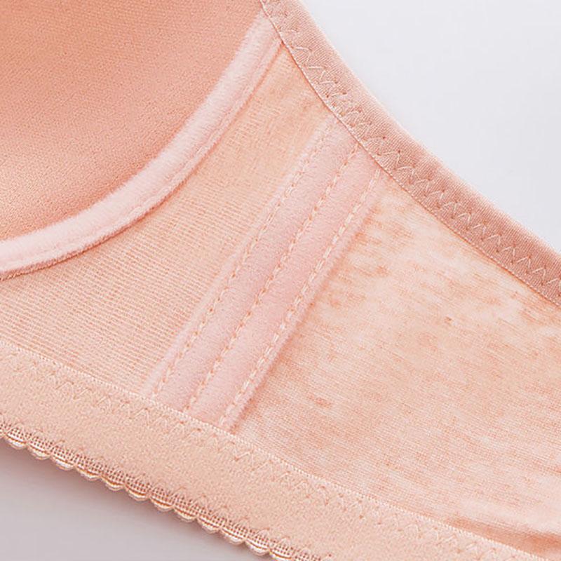 Thin Underwear Without Rims Gather Sexy Comfortable Breathable Bra Young Ladies Small Chest Jacquard Bra