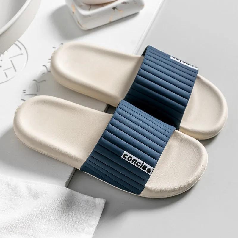 Men's Slippers Summer Indoor Home Non-slip Bathroom Flat Slippers Deodorant Soft Sole Outdoor Couples Slippers