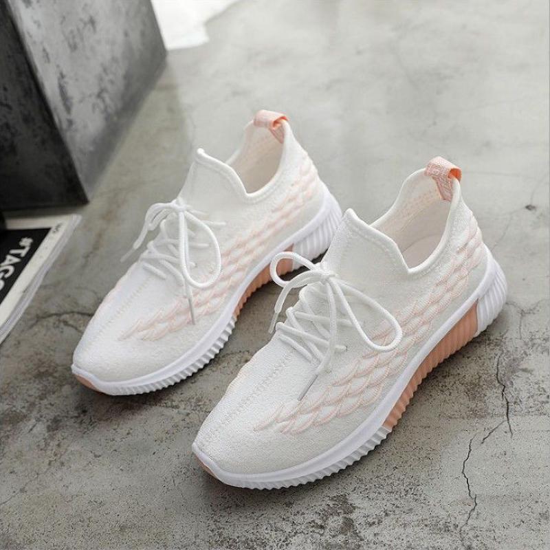Spring All-match Casual Korean Style Flat Bottom Korean Style Women's Flat Heel Sports Shoes Breathable Running Shoes