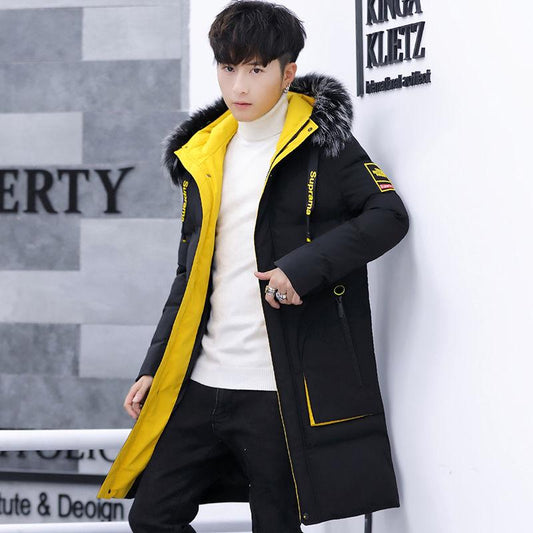 Down jacket Trend Leisure Men's clothes Winter Medium and long section Cotton clothing Large size