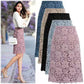 Women Skirt Summer Lace Elegant Office Skirts Womens Pencil Bandage Skirt for Women Skirts Knee-length High Waist