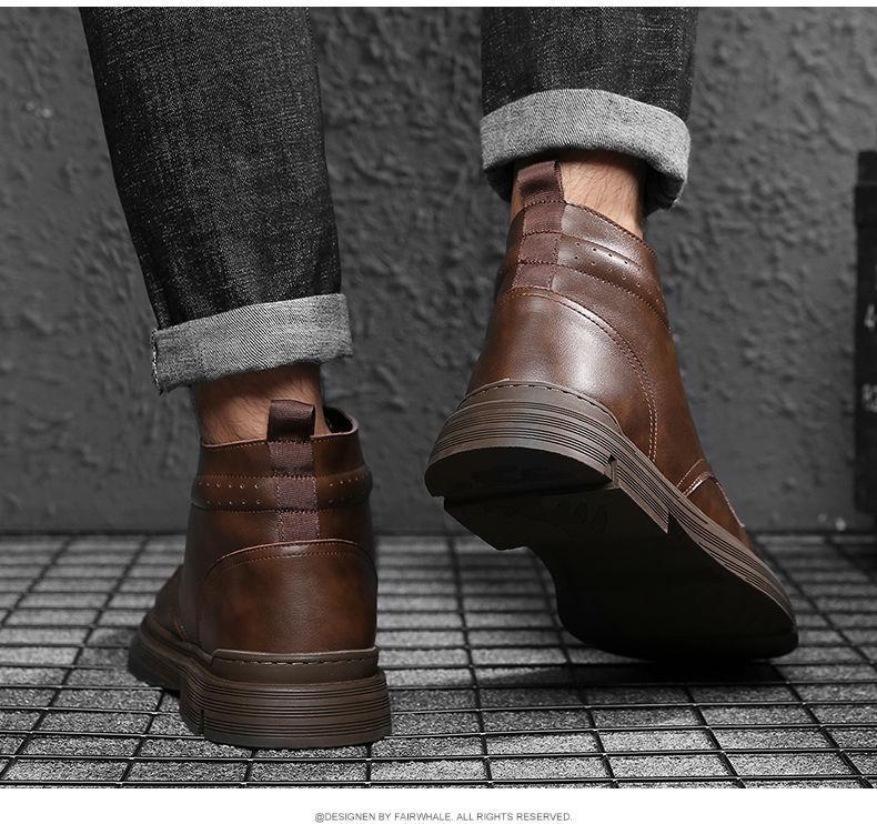 Men's Shoes Martin Boots Men's Leather Trend Military Boots Men's Leather Boots