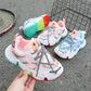 Rainbow Children's Shoes Girls Sports Shoes Spring  Summer Boys Running Shoes Breathable Deodorant Student Casual Shoes
