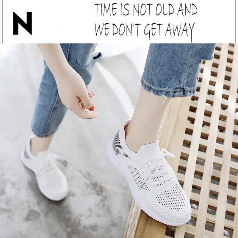 Spring White Shoes Women's Shoes Breathable Sports Mesh Wild Summer Thin Hollow Blank Shoes