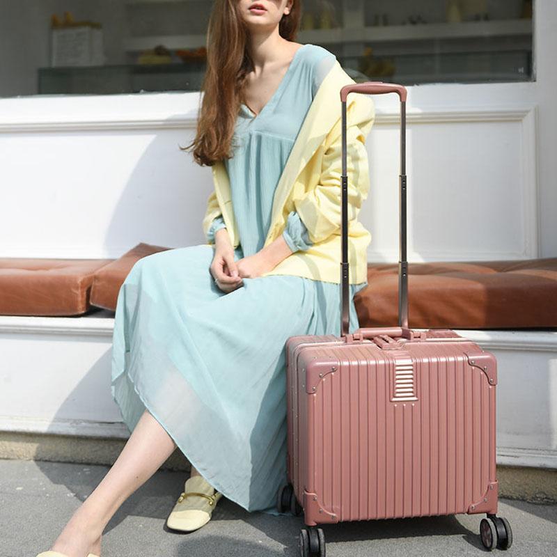 Men and Women Boarding Case 18/20 inch Suitcase Trolley Case Universal Wheel Sliding and Rolling Travel Luggage Trunk