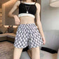 Letter High Waist Casual Shorts Women's Thin and Loose High Wide-leg Shorts Women's Casual Sports Shorts Women's Thin and Breathable