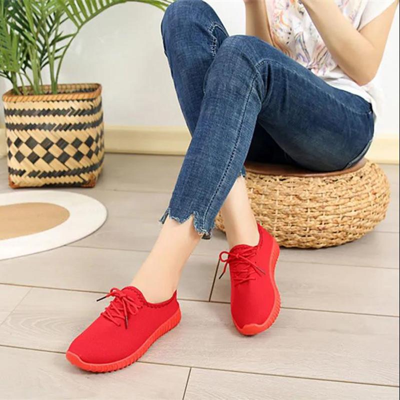 Old Beijing Cloth Shoes Women's Shoes Flat-soled Single Shoes Casual Work Shoes Female Black Soft-soled Dancing Net Shoes Mother Shoes Non-slip