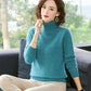 Women's Turtleneck  Mink Sweater Thick Warm Slim Pullover Sweater 100% Real Mink Hair Fuzzy Sweater