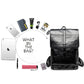 Men leather backpack large capacity multi-functional anti theft laptop backpack With USB charging