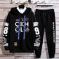 Spring & Fall Trend Pullover Suit Hooded Sweater and Casual Pants Campus Clothing Men Sports Suit