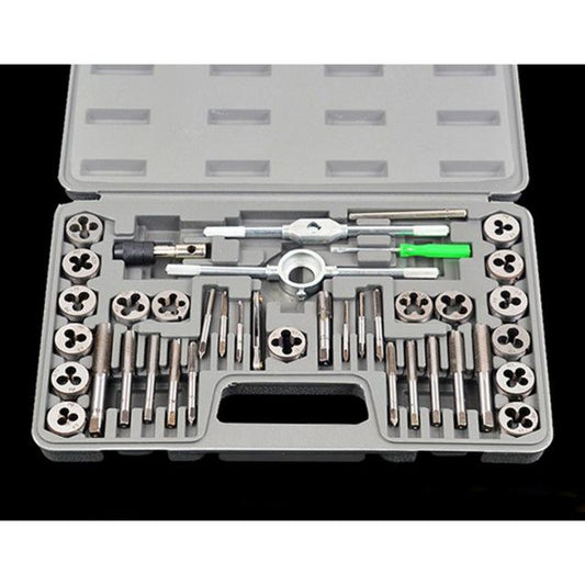 40pcs Tap Die Set Hand Thread Plug Taps Handle Metric Tap Dies Holder Set Threading Tool
