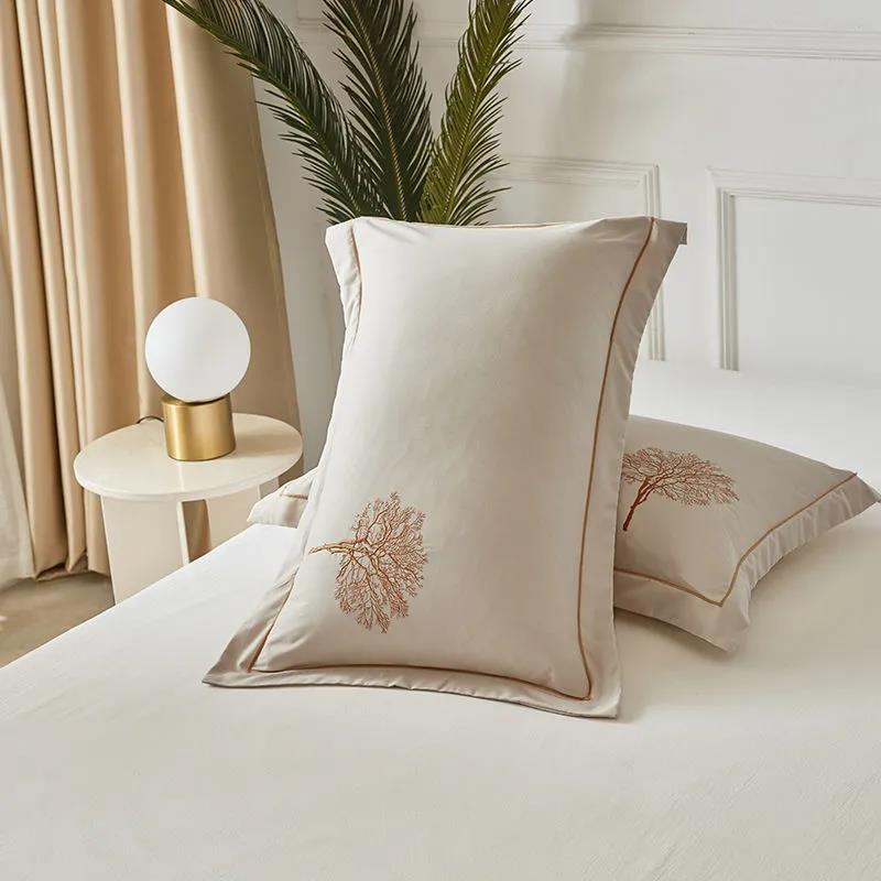 Pillowcase Brushed Simple Thickened Soft Pillowcase 48x74 Pillowcase Pair Set