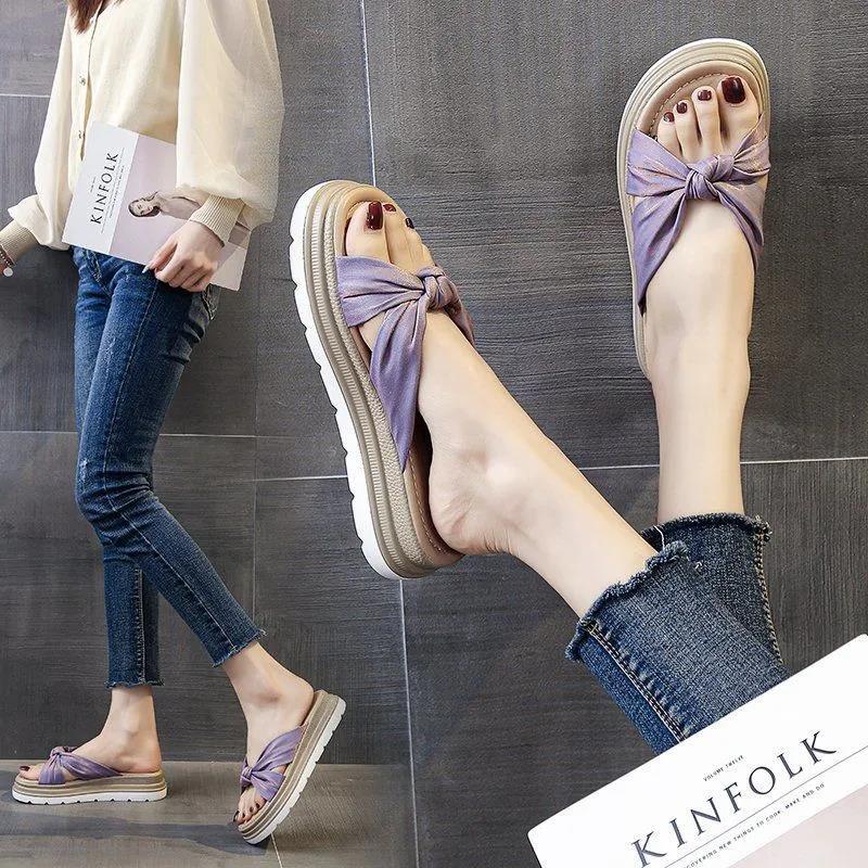 Thick-soled Slippers Women's Summer Wear Non-slip Slippers Increase Girls' Sandals and Slippers