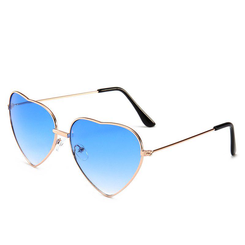 Vintage Heart Shaped Sunglasses Women Brand Designer Red Ladies Metal Gradient Lens Sun Glasses Men