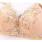 High-quality Small-chested Gather Bra Women's Underwear Thin Section No Steel Ring Bra Embroidery Breast Adjustment Breathable Beauty Back Bra