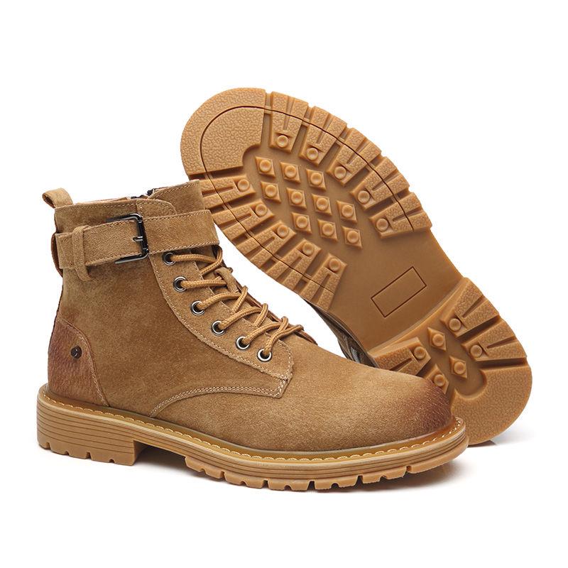 Men's Martin Boots Casual Shoes Men's Retro Leather Shoes Men Ankle Boots British Style Boots