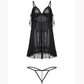 4XL Ladies Sexy Nightdress Mesh Lace Pajamas Dresses Plus Size Sling Strap Off Shoulder V Neck Nightdress Casual Sexy Homewear