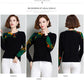 Ethnic Style Printed Wool Sweater Women Short O-Neck Cashmere Sweater Loose Plus Size Comforable Knit Sweater Jumper Bottoming or Outwear