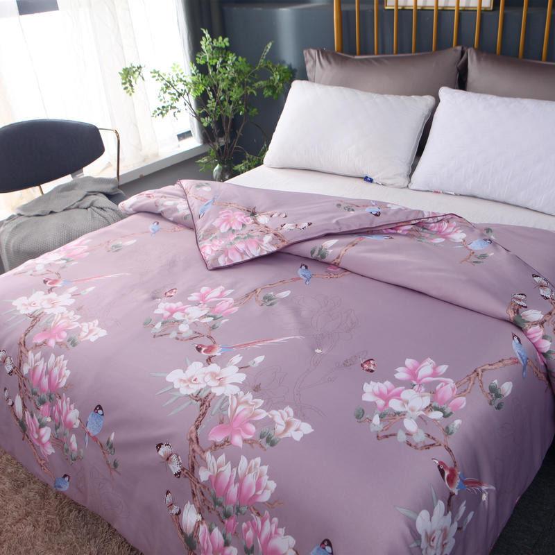 High Grade Winter Chinese 100%Long Mulberry Silk Quilt Quality Handmade 4 Season Silk Comforter Blankets 100%Cotton Fabric Cover