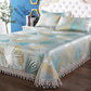 Summer Skin-friendly Ice Silk Mat Washed Folding Mat Sheet High-end Jacquard Double Lace Soft Mat