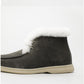 Winter Women's Ankle Boots Casual Mid-tube Flat Snow Boots Round Toe Suede Wool Blend Warm Short Boots Low Heel Non-slip Solid Slip On Flat Shoes