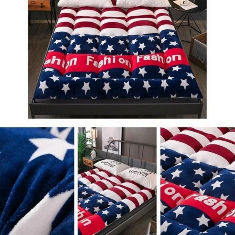 Thickened Warm Lamb Velvet Home Bedroom Mattress Double Student Dormitory Mat Is Non-slip Foldable Mat