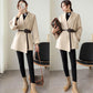 Thickened and Cotton Double-sided Woolen Coat for Women In The Long Section of Winter Slimming Cloak-style Woolen Coat with Belt