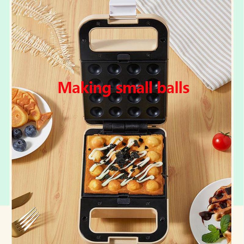 680W Frying and Grilling Machine Sandwich Making Machine Waffle Maker Kitchen Supplies with 5 Sets of Bakeware
