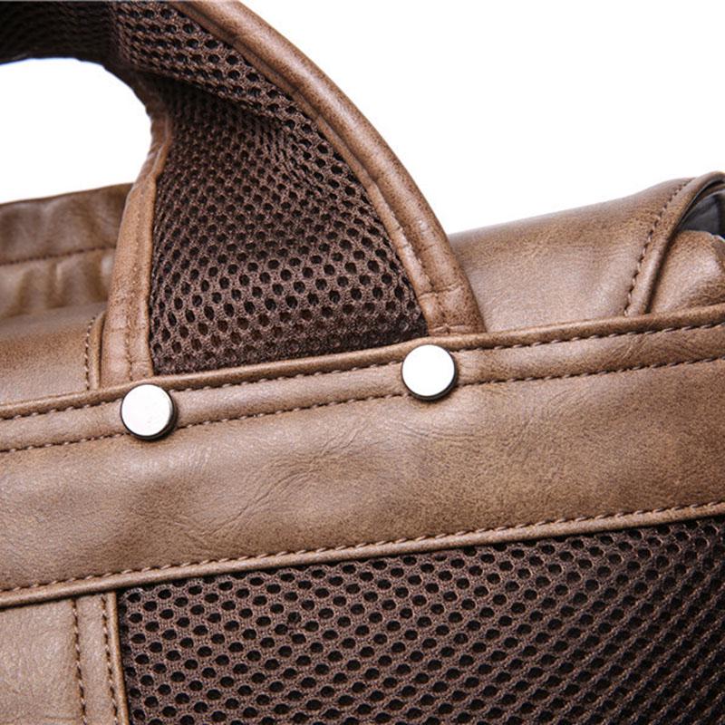 Business Backpack Men Leather Anti-theft Waterproof Sports Travel Bags Student Book Computer Bag