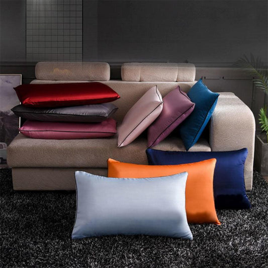 Washed Silk Cool Feeling Pillowcase Summer Nude Sleeping Silky Soft Adult Pillowcase 48x74cm