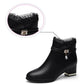 Top Layer Soft Leather Ladies Ankle Boots Fashion Thick Heel Pointed High Heel Lace Ankle Boots