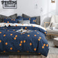 4 Pcs Bedding Set Lavender Printed Bed Sheet Bed Cover Home Textile Bedclothes