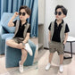 Baby Boy Short-sleeved Boy Suit Two-piece Western-style Dress Summer Boy Shirt Polo Catwalk Children's Clothing