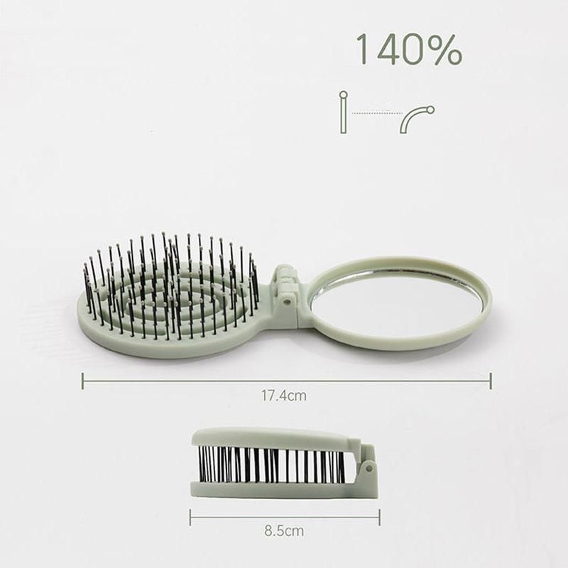 Makeup Mirror with Comb Ladies Hand-held Collapsible Portable HD Thin Light Must-have Makeup for Travel Appointment Home
