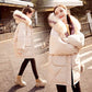 Small Lady Down Padded Jacket Winter Fashion Mid-length Korean Style Padded Jacket Loose  Thick Big Fur Collar Padded Jacket