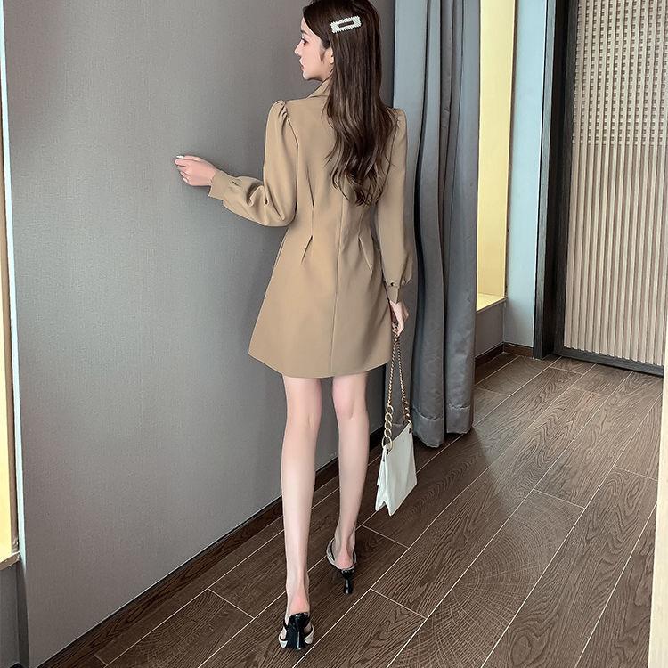 Women's Dress Long Sleeve Turn-down Collar Knee-length Daily Wear Dating Party Office