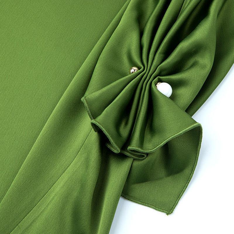 Women's Summer Short Sleeve Shirt Solid Color Large Size Loose Round Neck Top